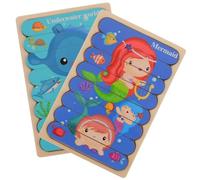CORHAD Puzzle Bois Éducatif pour Garçon Fille Jeu de Casse-tête Cartoon Bois avec Formes Bande Préscolaire pour Développement Cognitif et Coordination Main-œil