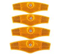 CORHAD Réflecteurs de Rayons pour Vélos PC Jaune 4pcs, Équipement Vélos et Accessoires pour Améliorer la Sécurité en Cyclisme Nocturne et Résister aux Intempéries