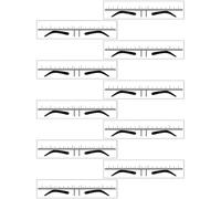 CORHAD Règle de Guide des Sourcils en Pvc Transparente, 10 Pièces, Pratique pour Tracer Lignes de Sourcils, Facile à Transporter, pour Maquilleurs et Femmes