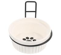 CORHAD Rehausseur Gamelle Chien Et Chat Céramique avec Support Mural Suspendu Résistant Et Facile à Nettoyer Bol Pratique pour Alimentation Quotidienne Et Prévention du Renversement