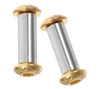 CORHAD Rivets à Tête Ronde en Laiton Doré pour Quincaillerie de Manche de Couteau, Fixation Robuste pour Poignées en Bois, Accessoire de Réparation Diy, Lot de 2 Pièces, Outils