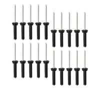 CORHAD Rivets Aveugles en Aluminium Noir à Trois Plis - Kit de 30 Rivets Étanches pour Kayak, Canoë et Bateau - Accessoires de Fixation Marins Robustes pour Réparation et Montage