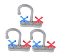 CORHAD Robinet Factice pour Évier Cuisine - Lot de 3 Accessoires pour Jeux D’Imitation Compatibles Mini-Cuisines Débit D’Eau Réaliste Plastique Solide pour Garçon et Filles et Jeux