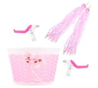 CORHAD Rubans Décoratifs Rose en Plastique pour Guidon de Trottinette et Skateboard Garçon et Filles, Panier Léger pour Accessoires Vélo Fille et Garçon