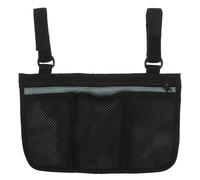 CORHAD Sacoche latérale pour fauteuil roulant : Pochette pour accessoires d’accoudoir de fauteuil roulant senior - Pochette latérale en tissu filet pour déambulateurs et rollators électriques