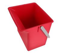 CORHAD Seau et Poignées en Plastique Utilitaire Rectangulaire Rouge avec Grosse Capacité avec Marquages de Mesure Nettoyage Domestique Lieux Publics