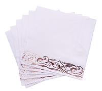 CORHAD Serviettes de Mariage Triple Épaisseur Lot de 50 Jetables en Pâte de Bois Douces et Sûres, pour Fêtes et Dîners Élégants