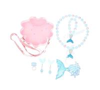 CORHAD Set Bijoux Garçon Fille Perles avec Boîte Collier et Bracelet Fille pour Fête Jeu et Cadeau Sans Danger pour Peau Sensible