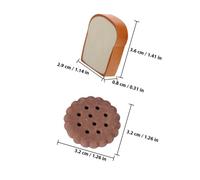 CORHAD Set de Gommes Fantaisie Forme de Biscuits et Toast Gomme Alimentaire Ludique pour École Bureau et Fête Idée Cadeau Maîtresse Lot pour Récompenses et Décorations