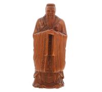 CORHAD Statue Confucius Bois Sculpté Délicat Ornement de Bureau Compact et Stable Décoration Maison et Légère Cadeau pour Déménagement ou Nouvel Entreprise