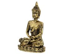 CORHAD Statuette Bouddha Assis Bronze Décoratif Sculpté pour Bureau Maison Salon Ornement Intérieur