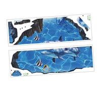 CORHAD Sticker Mural Baleine Autocollant Adhésif pour Chambre Garçon Fille Décoration Murale Océan pour Chambre Garçon Fille