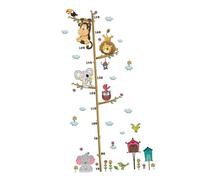 CORHAD Sticker Mural de Croissance Autocollant en PVC pour Garçon et Filles pour Mesure Taille Animaux Jungle Décoration Murale Adaptée aux Fenêtres et Murs Intérieurs