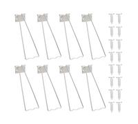 CORHAD Support de Cadre Photo en Métal Argenté Grand Format Ensemble de 8 Chevalets 16 Vis Support Arrière Stable pour Cadres DIY Fixation Fiable pour Pose sur Table