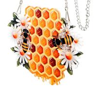 CORHAD Suspendre en Acrylique de Structure Alvéolée pour Décoration Maison, Pendentif Abeille Adorable pour Accrocher aux Branches d'arbre Lors la Journée Internationale des Abeilles