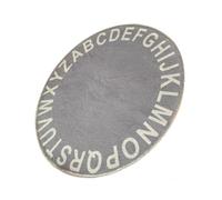 CORHAD Tapis de Sol Rond Rampant Alphabet en Coton Gris pour Bébé Garçon et Filles Chambre Jeu Confort Éducatif Multifonction Tapis D’éveil Rond pour Nourrisson