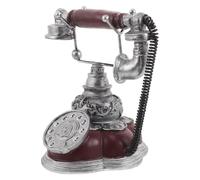 CORHAD Téléphone Décoratif Vintage à Cadran Résine pour Salon ou Chambre Figurine de Téléphone Fixe Rétro pour Étagère ou Meuble