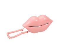 CORHAD Téléphone Filaire Créatif Forme De Lèvres Rouges Décoration Vintage Pour Bureau Et Maison Design Élégant Et Compact Signal Stable Accessoire Art Moderne