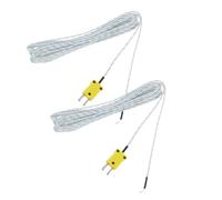 CORHAD Thermocouples de type K 2 pièces Haute précision Câble en fibre de verre et ABS Mesure multipoint pour thermomètre à thermocouple à deux canaux en usage domestique