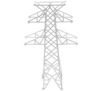 CORHAD Tour Électrique Miniature pour Jardin en Plastique Abs Blanc Précision Artisanale et Orientation Détaillée, Accessoires de Train pour Décor de Village et Displays