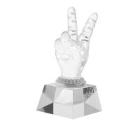 CORHAD Trophée Décoratif Transparent Forme Main Récompense Délicate et Lumineuse pour Bureau ou Design et
