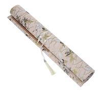 CORHAD Trousse à Pinceaux en Tissu Blanc Grosse Capacité, Facile à Utiliser, Protège et Prolonge la Durée de Vie des Pinceaux, Calligraphie Arts