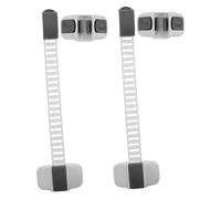 CORHAD Verrou de Porte de Réfrigérateur Blanc pour Garçon et Filles 2pcs Installation Auto-adhésive et Double Bouton pour Protection Sécurité Bébé la Cuisine