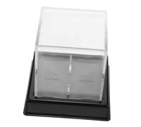CORHAD Vitrine Carrée Transparente pour Baseball avec Base Noire Boîte de Plastique Support Compact et Multipurpose pour Balles de Tennis Softball et Golf pour Affichage Intérieur