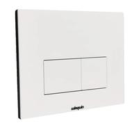 CORIBI Plaque de Commande WC Suspendu 3/6L Design Blanc Brillant