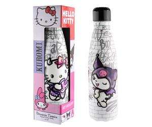 Coriex Hello Kitty et amis Kuromi Bouteille d'eau isolée en aluminium 500 ml Gris