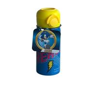Coriex Sonic the Hedgehog Bouteille isotherme en acier inoxydable avec paille 350 ml Bleu et jaune