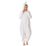 corimori 1852 (Plusieurs Modèles) Combinaison Animal Costume, Grenouillère Polaire Hommes Femmes, Tenue Lounge, Mia la Licorne, Taille 160-170 cm