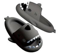 corimori Chaussures de bain motif requin - Antidérapantes - Séchage rapide - Confortables - Taille 34-43, Gris foncé 13, 40/41 EU