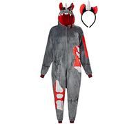 corimori Costume de Zombie avec Licorne, pour Adultes, avec Cerchietto, Costume d'Halloween pour Femme, Uomo, Hauteur 150-160 cm