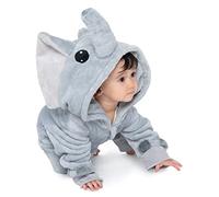 corimori Onesie Nuru Grenouillère amusante et douillette pour bébé, gris, taille 70-90 cm