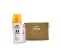 Corine de Farme - Brumisateur evian de 50ml et Lait Hydratant Protège Bronze SPF30 Protection UVA UVB - Hydratation - Peau Sensible - Compact - Pratique