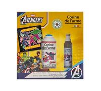 Corine de Farme - Coffret Avengers : Eau Parfumée 150ml + Gel Douche 2en1 300ml + Serviette Microfibre - Parfum Boisé, Ingrédients Naturels, Peaux Sensibles