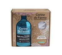 Corine de Farme - Coffret Bain Moussant Parfum Sels Marins - Bain Moussant Parfum sels marins 1L + 3en1 Solide 75g + 1 Fleur de douche - Made in France