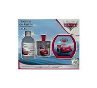 Corine de Farme - Coffret Cars avec Eau de Toilette 50ml, Bain Moussant 300ml et Boîte à Goûter - Cadeau pour Garçon - Parfum pour Enfant Senteur Musc Floral - Gel Fruité 3-en-1