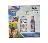 Corine de Farme - Coffret Pat Patrouille : Eau Parfumée 150ml Musc Fruité + Gel Douche 2en1 300ml Abricot + Serviette Microfibre 30x30cm - 96% Naturel - Dès 3 Ans