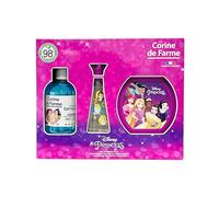 Corine de Farme - Coffret Princesses avec Eau de Toilette 30ml, Bain Moussant 300ml et Boîte à Goûter - Cadeau pour Fille - Parfum pour Enfant Senteur Fraise - Gel Fruité 3-en-1