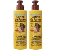 Corine de Farme - Crème de Soin Cheveux 3 en 1 au Beurre de Karité Vaiana, Princesse Disney - Pour Enfant dès 3 Ans - Fabriquée en France - 200 ml (Lot de 2)