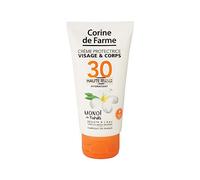Corine de Farme - Crème Protectrice SPF30 Haute Protection UVA-UVB - Crème Solaire Visage et Corps, Sans Paraben, Résiste à l’Eau - Monoï de Tahiti - 50 ml