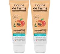 Corine de Farme - Exfoliant Visage à la Poudre de Noyaux d'Abricot - Peau Douce et Nette - Peaux Normales à Mixtes - 97% d’Ingrédients d’Origine Naturelle - Soin de Fabrication Française - 75 ml