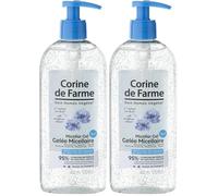 Corine de Farme - Gelée Micellaire 3 en 1 Démaquillante Visage, Yeux et Lèvres - Hydrate et Apaise - 95% d'Ingrédients d’Origine Naturelle - 400 ml (Lot de 2)