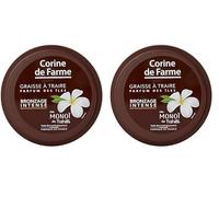 Corine de Farme - Graisse à Traire Bronzage Intense - Huile Bronzante - Bronzage Intensifié Sans Autobronzant - Monoï de Tahiti, Parfum des Îles - Pot 150 ml (Lot de 2)