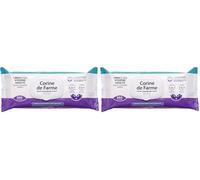 Corine de Farme, Lingettes Hygiène Adulte Extra-Larges x60 - Nettoyage Doux pour Peaux Sensibles, Parfumées, 99% d'Ingrédients Végétaux, Aloe Vera, Idéales pour Visage et Corps (Lot de 2)