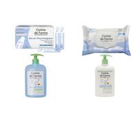 Corine de Farme - Lot de 4 produits : 1 Gel Lavant Surgras Bébé au Calendula + 1 Lingettes Bébé Nettoyantes + 1 Sérum Physiologique x30 Unidoses Stériles de 5ml + 1 Eau Nettoyante Micellaire