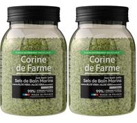 Corine de Farme Sels de Bain Marins Sensual à l'Aloe Vera - Relaxation et Bien-être - Hydratation et Douceur pour la Peau - 100% Naturel - Parfait pour Bain Détente (Lot de 2)
