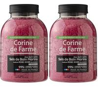 Corine de Farme Sels de Bain Marins Sensual Rose - Relaxation et Bien-être - Parfum Envoûtant - Ingrédients Naturels - Soin du Corps - 500g - Idéal Cadeau Spa Maison (Lot de 2)